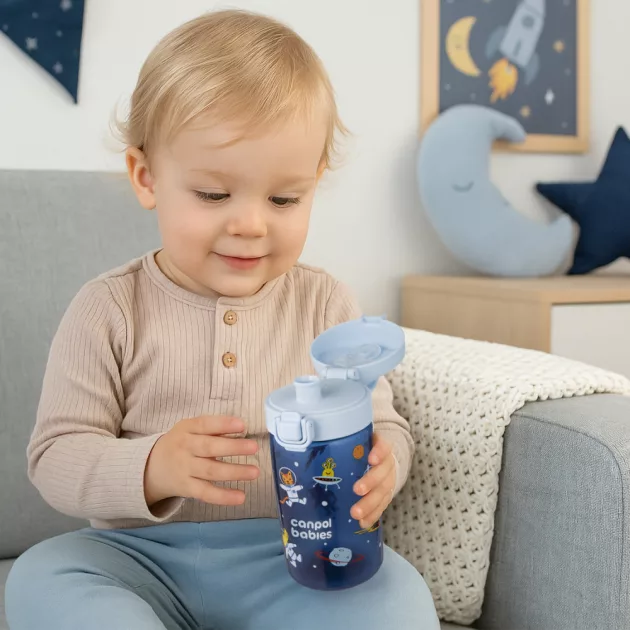 Canpol babies JUNIOR gyermek kulacs 400 ml bézs