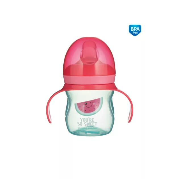 Canpol babies Gyakorló itatópohár szilikon szeleppel, 150 ml, SO COOL - rózsaszín