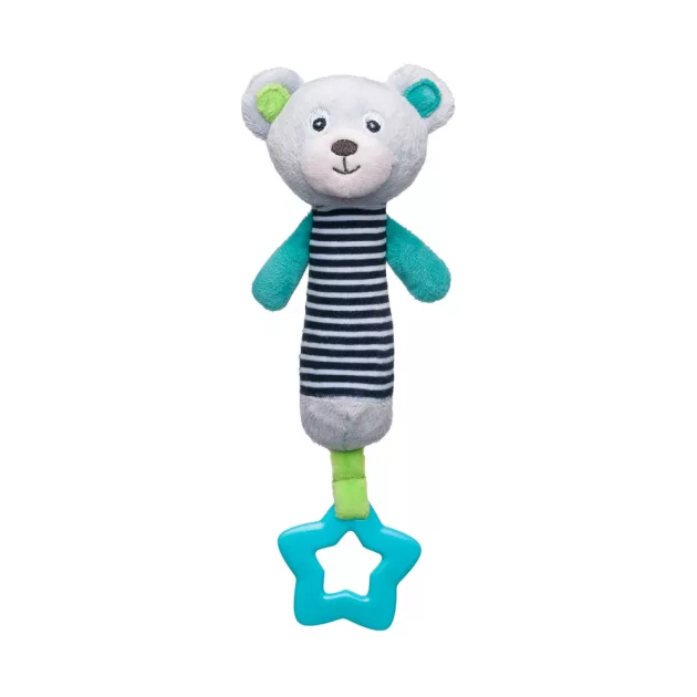 Canpol babies Puha sípoló játék rágókával, 0+, BEARS - szürke
