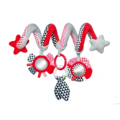   Canpol babies Spirál játék a babakocsira/gyermekágyra - ZigZag piros