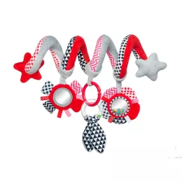   Canpol babies Spirál játék a babakocsira/gyermekágyra - ZigZag piros