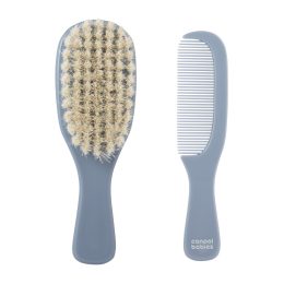   Canpol babies Természetes sörtés hajkefe és fésű GOLD - kék