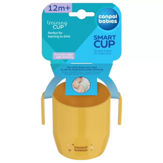 Canpol babies Itatópohár SMART 180 ml 12hó+ - sárga