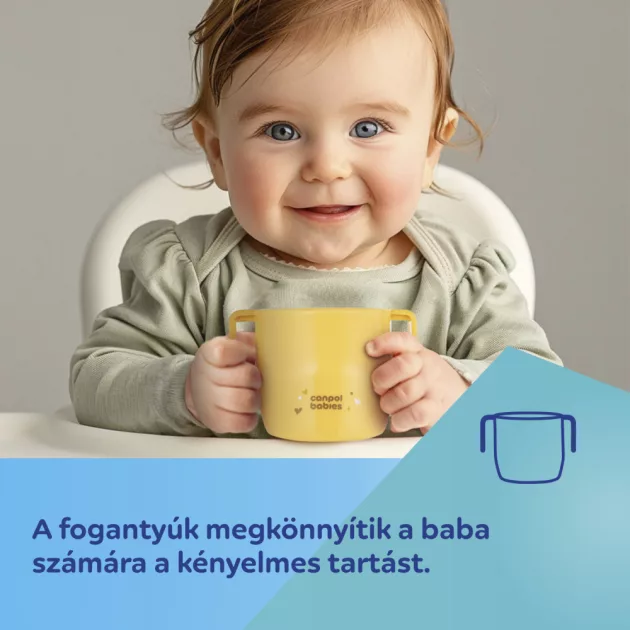 Canpol babies Itatópohár SMART 180 ml 12hó+ - sárga