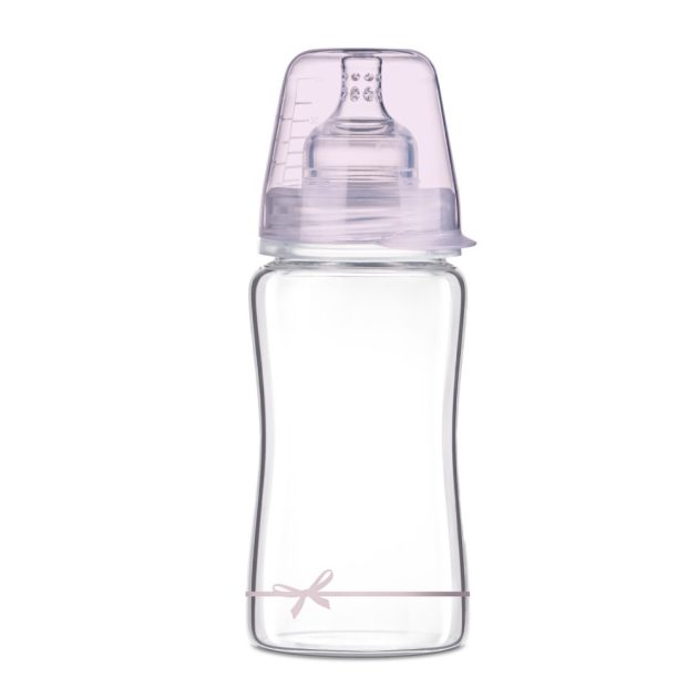 LOVI Diamond Glass Cumisüveg 250 ml Baby Shower lány