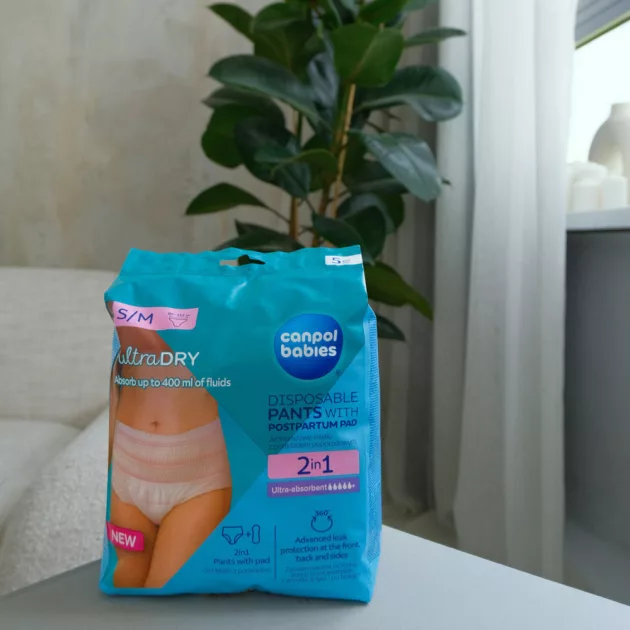 Canpol babies 2az1ben szülés utáni pelenka 5db - S/M