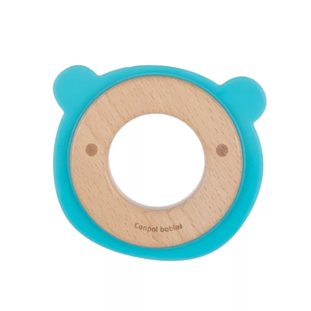 Canpol babies Fa és szilikon rágóka - BEAR