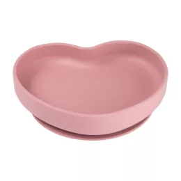   Canpol babies Szilikonos tányér tapadókoronggal, HEART - pink