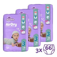   Violeta Double Care Air Dry Nadrágpelenka 3 (4-9 kg) 3 x 66 db