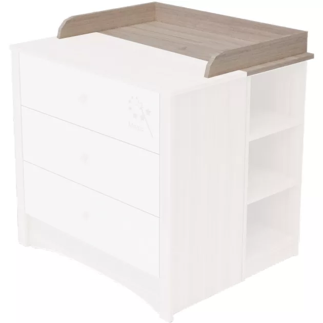 Todi Magic 70x140-es átalakítható babaágy + Magic 3 fiókos komód + pelenkázó toldalék