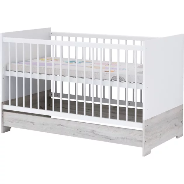 Todi Bee 70x140-es átalakítható babaágy + Bee 3 fiókos komód + pelenkázó toldalék