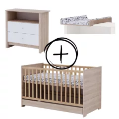   Todi Classic 70x140-es átalakítható babaágy + Classic komód + pelenkázó toldalék