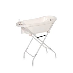   Lorelli kád 88cm babatartóval és hőmérővel + kádállvány - White/Pink