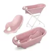 Lorelli kád leeresztő dugóval, babatartóval 88 cm + kádállvány - Nordic Pink