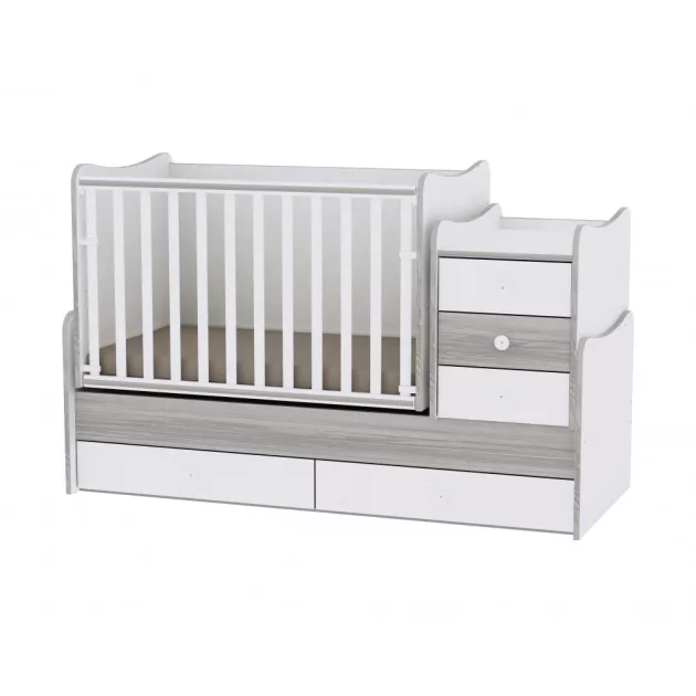 Lorelli Maxi Plus kombi ágy 70x160 + Exclusive szekrény - White & Artwood