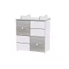 Lorelli Maxi Plus kombi ágy 70x160 + Cupboard pelenkázó komód - White & Artwood