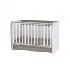 Lorelli Dream kiságy 60x120 + Cupboard pelenkázó komód - White & Coffee
