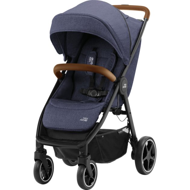 Britax Römer B-Agile R sport babakocsi - Navy Ink/Brown+Smile III mózeskosár - Indigo Blue