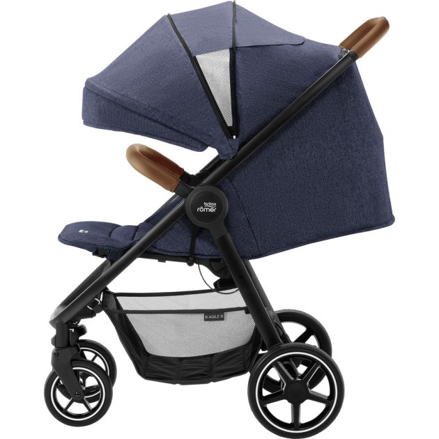 Britax Römer B-Agile R sport babakocsi - Navy Ink/Brown+Smile III mózeskosár - Indigo Blue