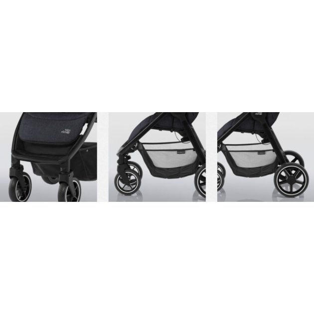 Britax Römer B-Agile M sport babakocsi - Linen Beige+merevfalú mózeskosár - Cosmos Black