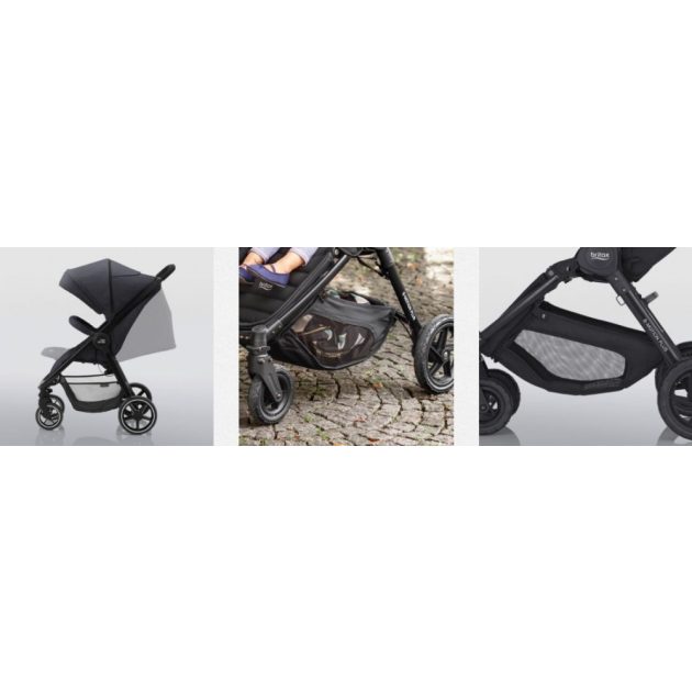 Britax Römer B-Agile M sport babakocsi - Linen Beige+merevfalú mózeskosár - Cosmos Black