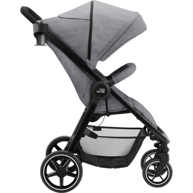 Britax Römer B-Agile M sport babakocsi - Elephant Grey+merevfalú mózeskosár - Cosmos Black