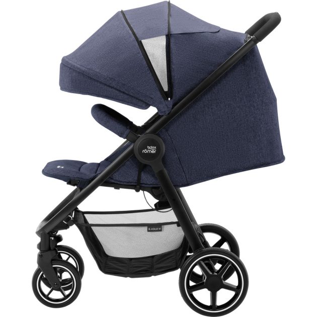 Britax Römer B-Agile M sport babakocsi - Navy Ink+merevfalú mózeskosár - Cosmos Black