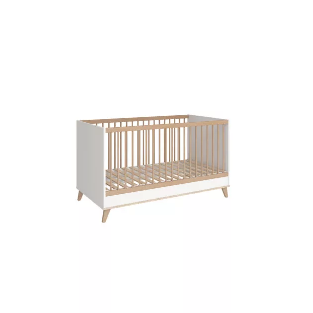 Faktum FLIP White & Oak 120-as babaágy +komód+2 osztású szekrény (6 doboz)