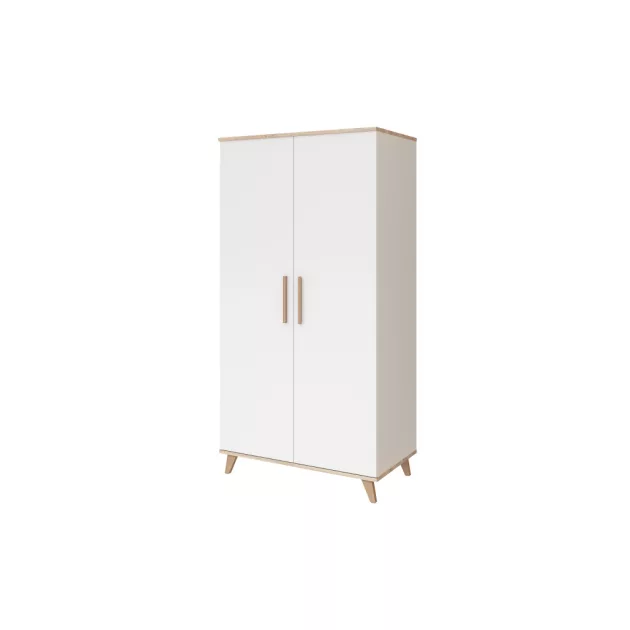 Faktum FLIP White & Oak 120-as babaágy +komód+2 osztású szekrény (6 doboz)