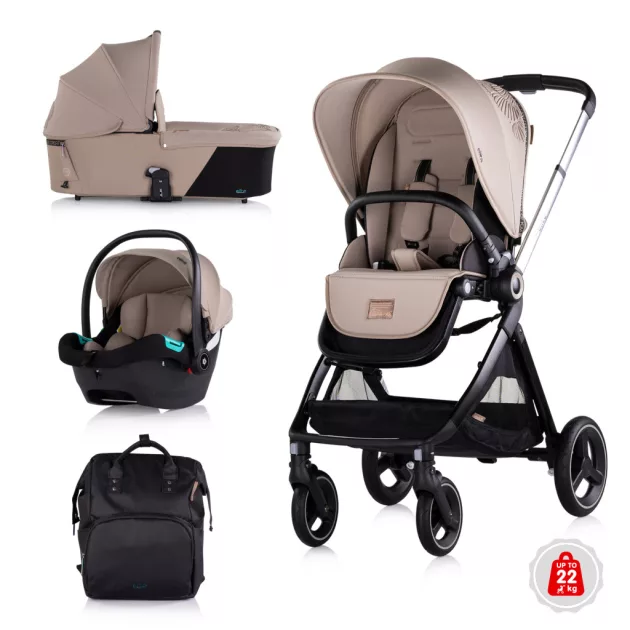 Chipolino Elite 3in1 multifunkciós babakocsi - Tiramisu