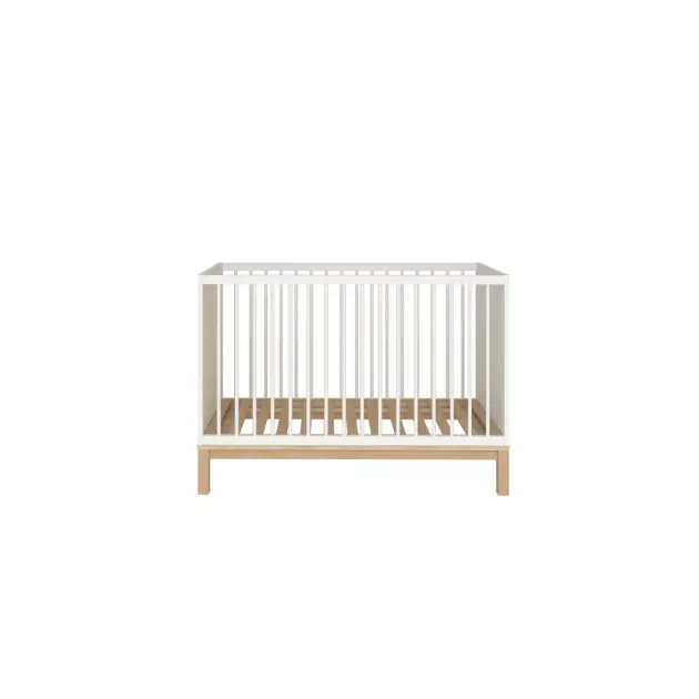 Faktum Loop White&Oak Átalakítható 140-es babaágy  - fehér+komód+toldalék+2 osztású szekrény  (8 doboz)