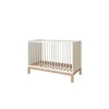Faktum Loop White&Oak 120-as babaágy - fehér+komód+toldalék+3 osztású szekrény (9 doboz)
