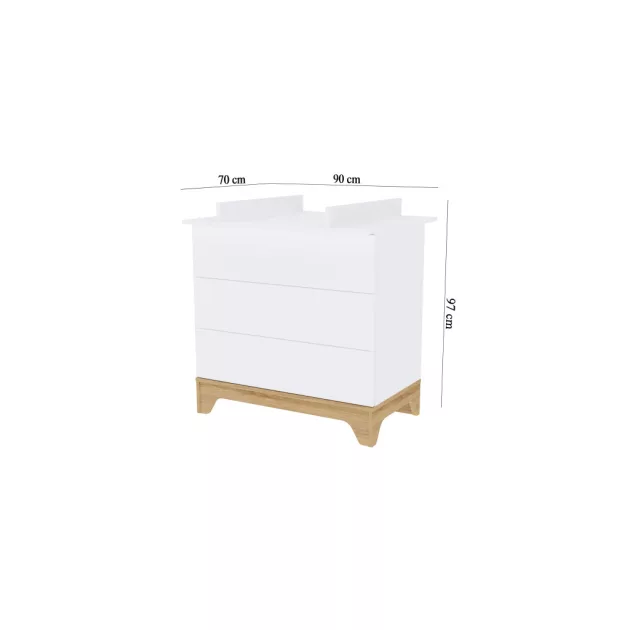 Faktum LUMINA White 120-as babaágy - fehér+komód+toldalék (4 doboz)