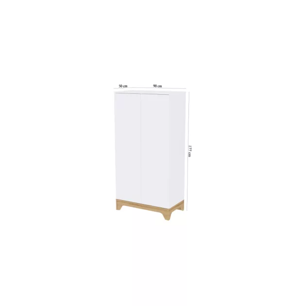 Faktum LUMINA White 120-as babaágy - fehér+komód+toldalék+2 osztású szekrény (7 doboz)