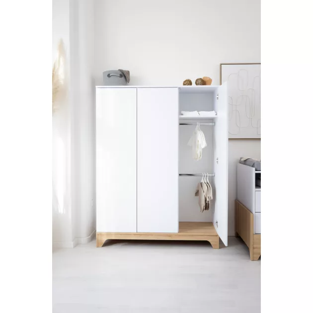 Faktum LUMINA White Kombi babaágy  - fehér+3 osztású szekrény (9 doboz)