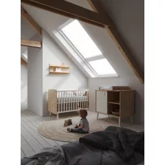   Faktum Peak Natural Oak and White 120-as babaágy - oak+komód+toldalék (4 doboz)