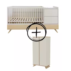   Faktum Sienna Cashmere kombi babaágy  - kasmír+2 osztású szekrény (6 doboz)