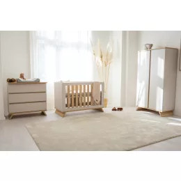   Faktum Sienna Cashmere átalakítható 120-as babaágy - kasmír+komód(toldalékkal)+2 osztású szekrény  (7 doboz)