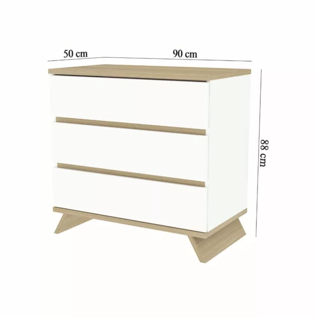 Faktum Sienna White 120-as babaágy  - fehér+komód(toldalékkal) (4 doboz)
