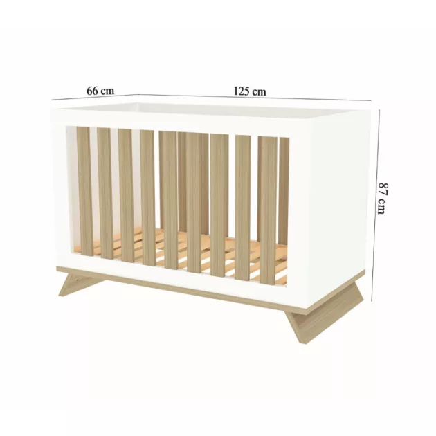 Faktum Sienna White 120-as babaágy  - fehér+komód(toldalékkal) (4 doboz)