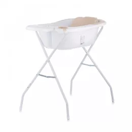   Chipolino Vela kád babatartóval és leeresztő dugóval 87cm + kádállvány - Mokka