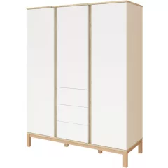   Faktum Loop White&Oak 3 osztású szekrény (5 doboz) - fehér