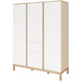  Faktum Loop White&Oak 3 osztású szekrény (5 doboz) - fehér