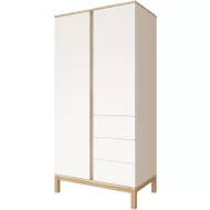   Faktum Loop White&Oak 2 osztású szekrény (3 doboz) - fehér