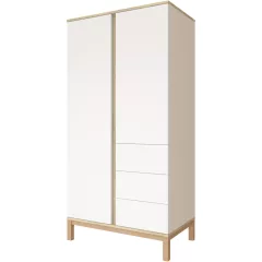   Faktum Loop White&Oak 2 osztású szekrény (3 doboz) - fehér