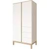 Faktum Loop White&Oak 2 osztású szekrény (3 doboz) - fehér