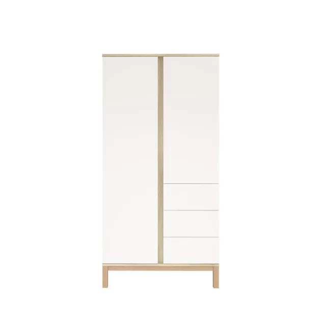 Faktum Loop White&Oak 2 osztású szekrény (3 doboz) - fehér