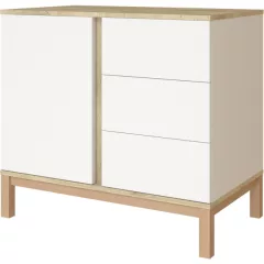 Faktum Loop White&Oak Komód (2 doboz) - fehér