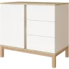 Faktum Loop White&Oak Komód (2 doboz) - fehér