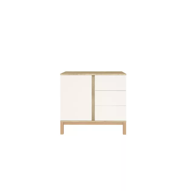 Faktum Loop White&Oak Komód (2 doboz) - fehér